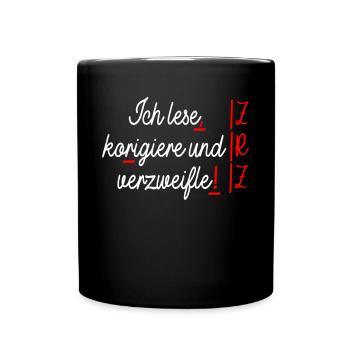 German teacher I correct and despair teacher - Full Colour Mug - black - Front