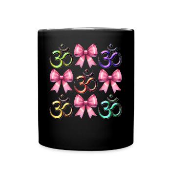 Coquette Bogen Om Symbol Rosa Meditation - Tasse einfarbig - Schwarz - Vorne