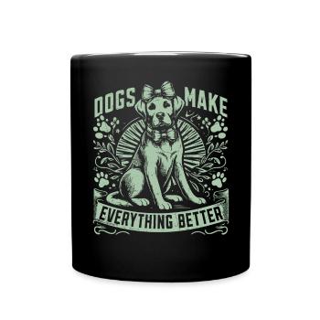 Dog Mom Gifts for Women - Tasse einfarbig - Schwarz - Vorne
