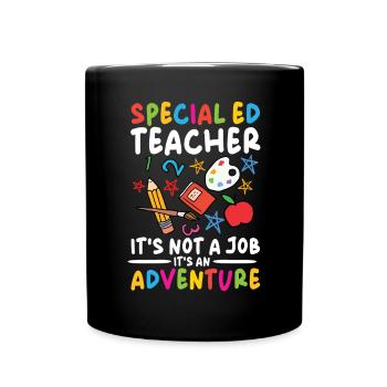 Sonderpädagogik Lehrer - Kein Job, Ein Abenteuer - Tasse einfarbig - Schwarz - Vorne