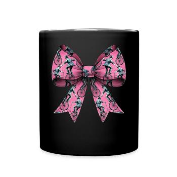 Coquette Bow Monocycle Monocycle Fille - Mug uni - noir - Devant