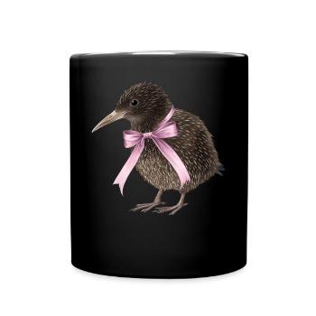 Coquette Bogen Kiwi Vogel Mama Muttertag rosa - Tasse einfarbig - Schwarz - Vorne