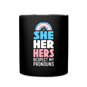 Transgender Trans LGBT Pride - Tasse einfarbig - Schwarz - Vorne