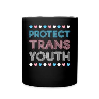 Transgender Trans LGBT Pride - Full Colour Mug - black - Front