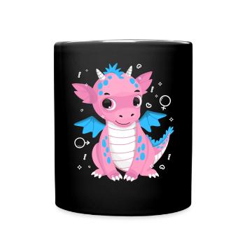 Transgender Trans LGBT Pride - Full Colour Mug - black - Front