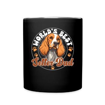 English Red and White Setter World's best Setter - Tasse einfarbig - Schwarz - Vorne