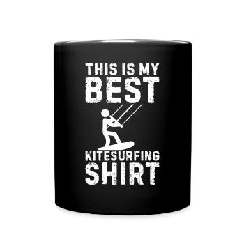 C’est mon meilleur t-shirt de kitesurf Kitesurf - Mug uni - noir - Devant