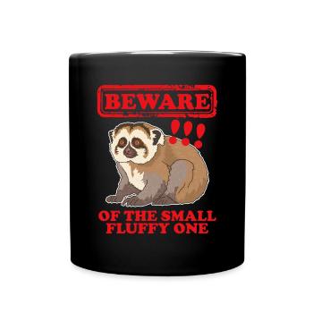 Plumploris süße Slow Lorises Geschenk - Tasse einfarbig - Schwarz - Vorne