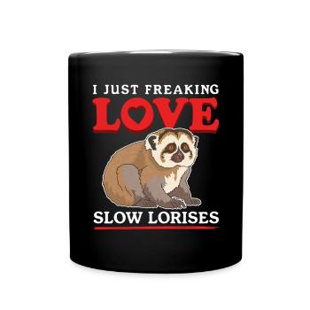 Plumploris süße Slow Lorises Geschenke - Tasse einfarbig - Schwarz - Vorne