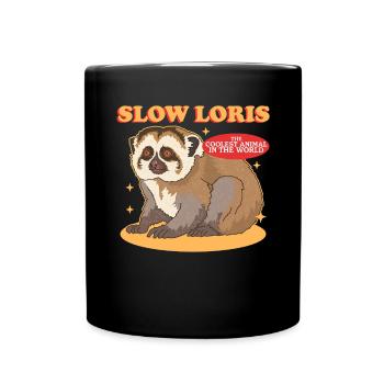 Plumploris lustige Slow Lorises Geschenke - Tasse einfarbig - Schwarz - Vorne