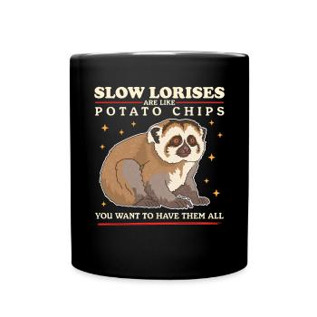 Plumploris Slow Lorises Plumplori Geschenke - Tasse einfarbig - Schwarz - Vorne