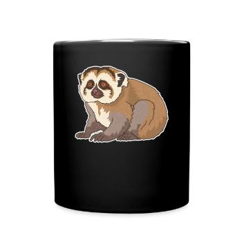 Plumploris Slow Lorises Plumplori Geschenk - Tasse einfarbig - Schwarz - Vorne