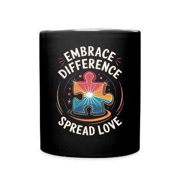 Embrace Difference Shirt - Full Colour Mug - black - Front
