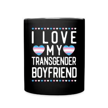 Transgender Trans LGBT Pride - Full Colour Mug - black - Front