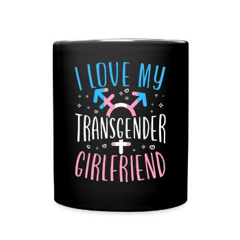 Transgender Trans LGBT Pride - Full Colour Mug - black - Front