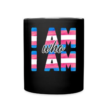 Transgender Trans LGBT Pride - Full Colour Mug - black - Front