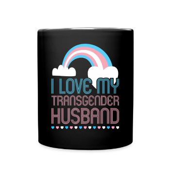 Transgender Trans LGBT Pride - Full Colour Mug - black - Front