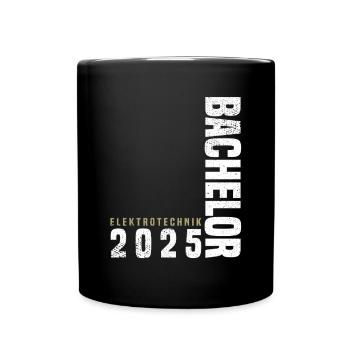 Bachelor Elektrotechnik 2025 - Tasse einfarbig - Schwarz - Vorne