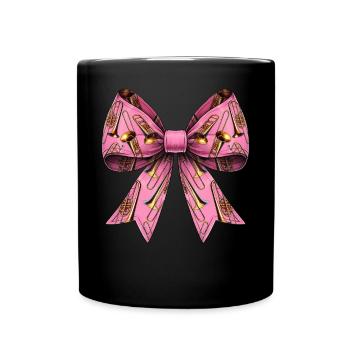 Coquette Bogen Posaune Mädchen Muster Posaunist - Tasse einfarbig - Schwarz - Vorne