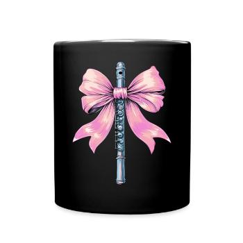 Coquette Bogen Flöte Mädchen Flötist Mom Mütter - Tasse einfarbig - Schwarz - Vorne