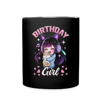 Anime K Pop & Cats Kawaii - Tasse einfarbig - Schwarz - Vorne