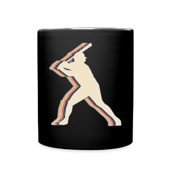 Baseball Player Team Coach Coach Retro - Full Colour Mug - black - Front