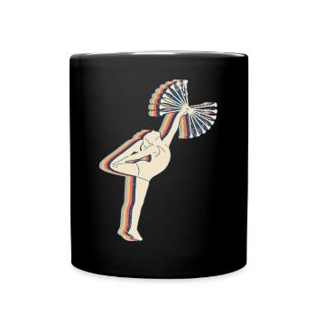 Relay Rotating Whirler Retro Line Art - Full Colour Mug - black - Front