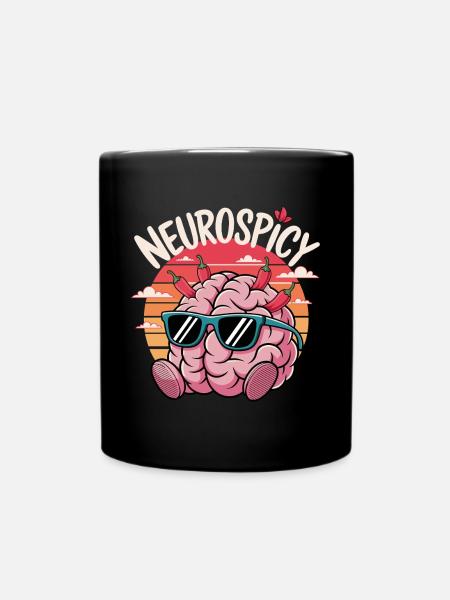 Neurospicy - Tasse einfarbig - Schwarz