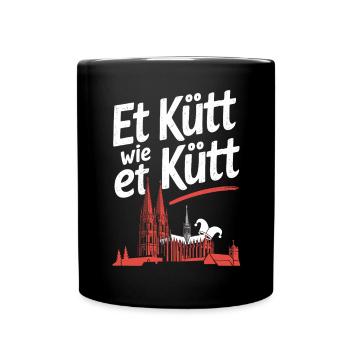 Köln Et Kütt Wie Et Kütt Kölner Grundgesetz Kölsch - Tasse einfarbig - Schwarz - Vorne