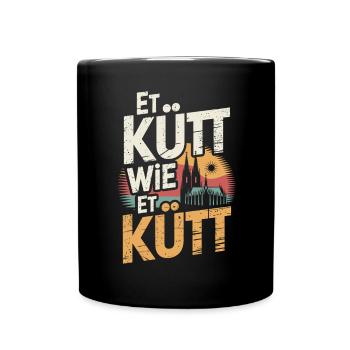 Köln Et Kütt Wie Et Kütt Kölner Grundgesetz Kölsch - Tasse einfarbig - Schwarz - Vorne