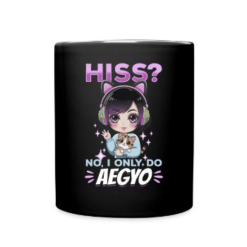 Anime K Pop & Cats Kawaii - Tasse einfarbig - Schwarz - Vorne