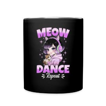 Anime K Pop & Cats Kawaii - Tasse einfarbig - Schwarz - Vorne