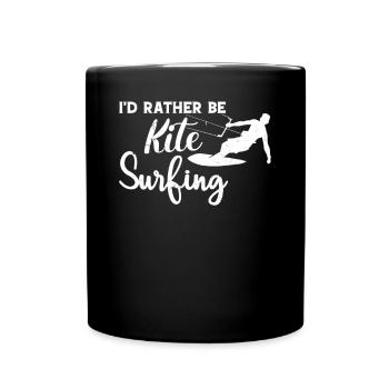 Kitesurf amusant - Je préfère faire du kitesurf - Mug uni - noir - Devant