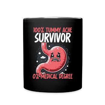 Stomach Pain Survivor Stomach Pain - Full Colour Mug - black - Front
