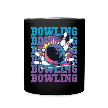 Le plaisir du bowling pour les amateurs de bowling : Dynamique - Mug uni - noir - Devant