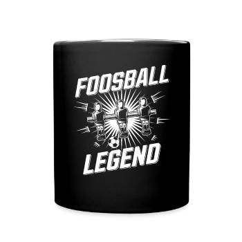 Foosball Legend Lustiges Kickern Tischfußball - Tasse einfarbig - Schwarz - Vorne