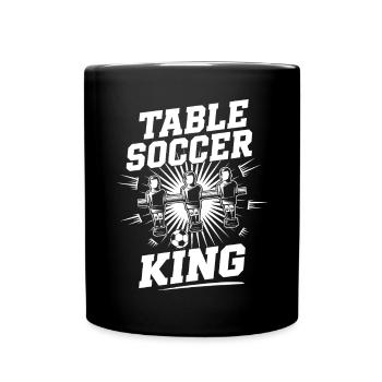 Table Soccer King Kickern Kickerspieler - Tasse einfarbig - Schwarz - Vorne