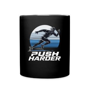 Courir Courir Pousser Plus Motivation Pour La Compétition - Mug uni - noir - Devant