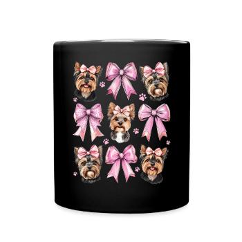 Coquette Bow Yorkshire Terrier Chien Yorkie - Mug uni - noir - Devant