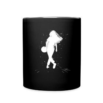 Filles bowler - Mug uni - noir - Devant
