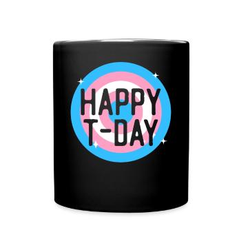 Transgender Trans LGBT Pride - Full Colour Mug - black - Front