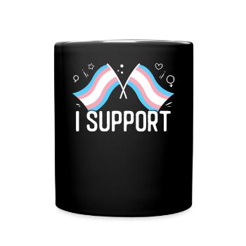 Fierté LGBT transgenre - Mug uni - noir - Devant