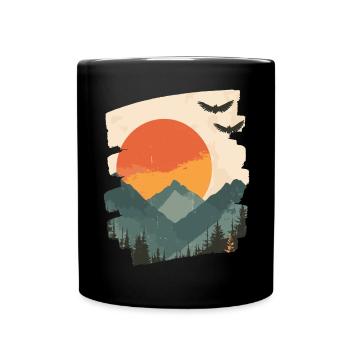 Mountains - Full Colour Mug - black - Front