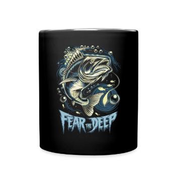 Tiefsee Räuber Angler Fisch - Tasse einfarbig - Schwarz - Vorne