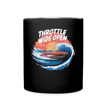 Speedboot Action Shirt - Tasse einfarbig - Schwarz - Vorne