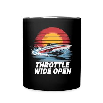Chemise d’aventure en hors-bord - Mug uni - noir - Devant