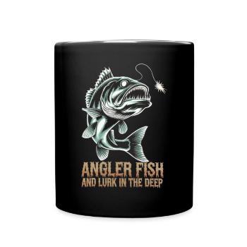 Glow Fish Monstre des profondeurs marines - Mug uni - noir - Devant