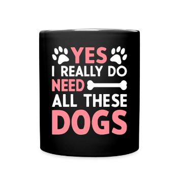 Dog Mom Gifts for Women - Tasse einfarbig - Schwarz - Vorne
