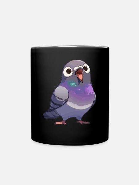 Tauben Taube - Tasse einfarbig - Schwarz