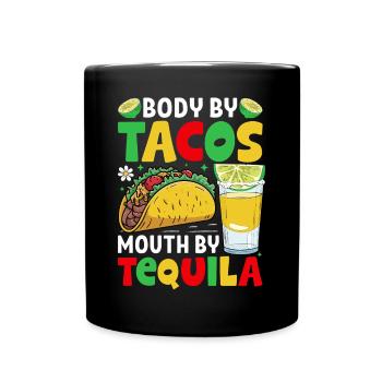 Tacos Tequila - Mug uni - noir - Devant